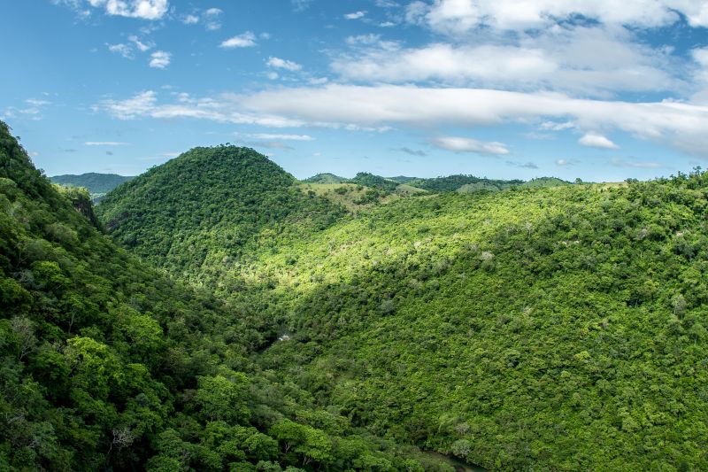 Serra da Bodoquena, localizada em Bonito