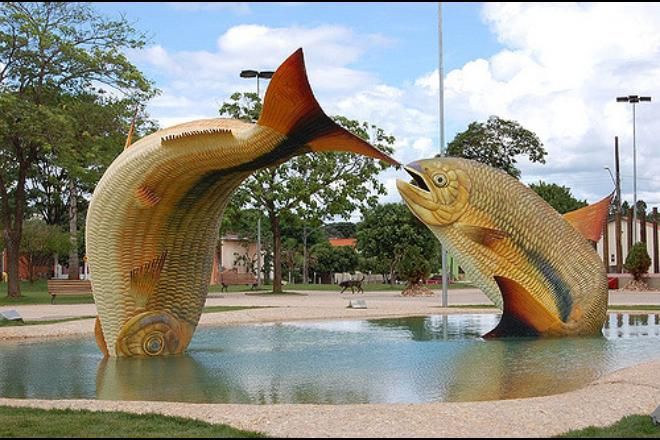 Monumento das Piraputangas, localizado em Bonito MS	