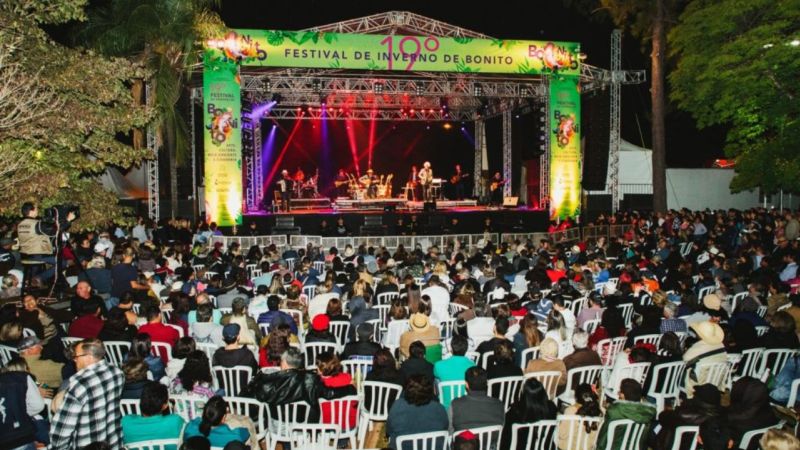 Datas dos shows do Festival de Inverno de Bonito MS